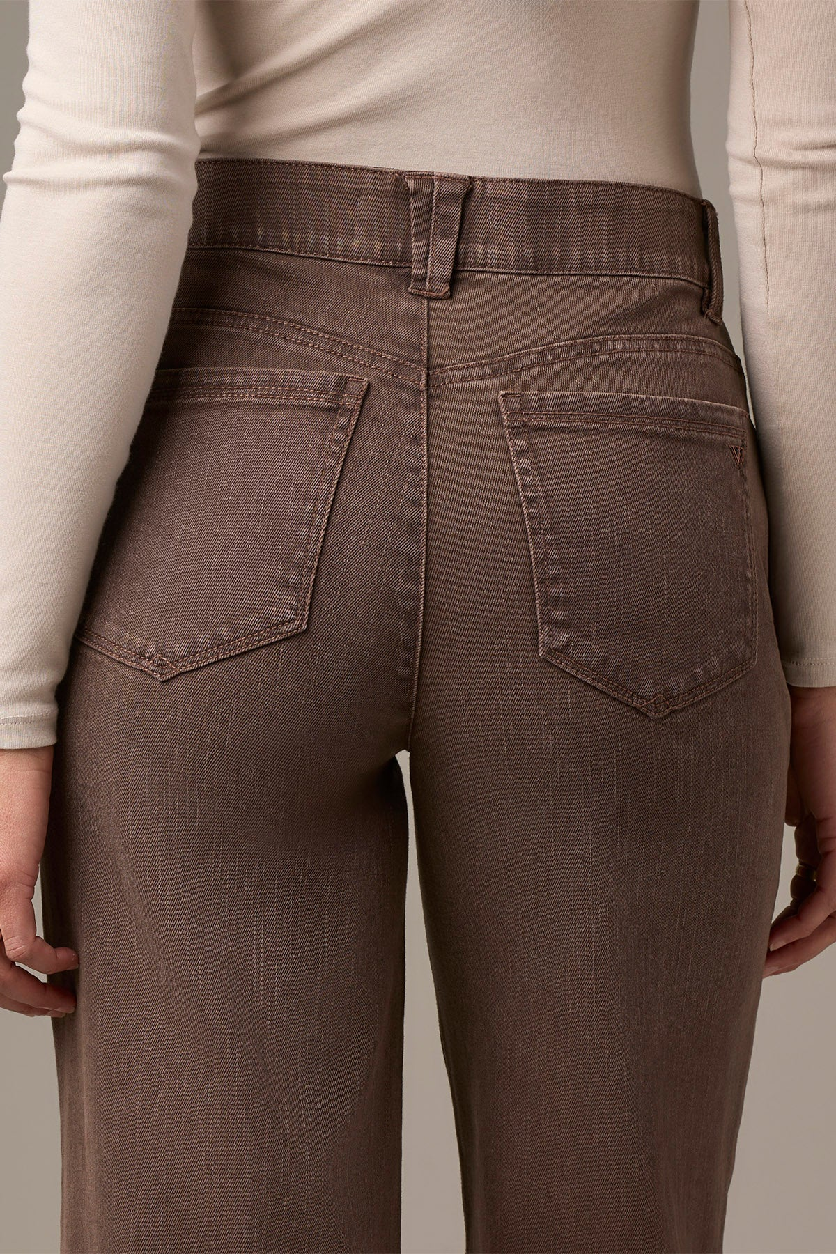 Wit & Wisdom Sam High Rise Wide Leg - Chocolate