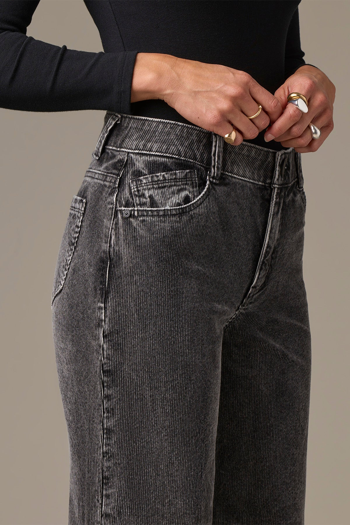 Wit & Wisdom Sam High Rise Wide Leg - Washed Grey