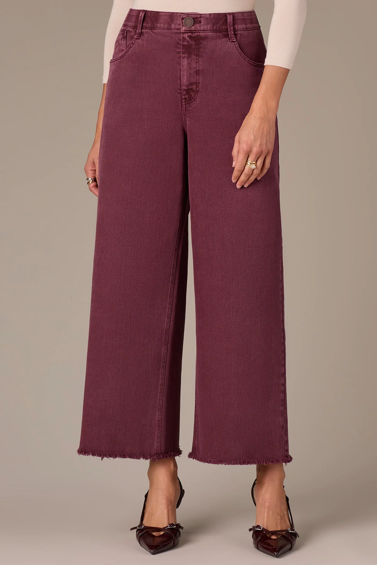 Wit & Wisdom Wyatt Skyrise Crop - Washed Fig