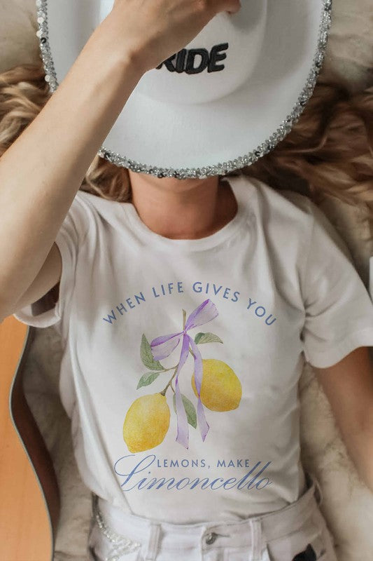 WKNDER Lemons Make Limoncello Graphic Tee Clothing - Tops - Shirts - SS Knits by WKNDER | Grace the Boutique