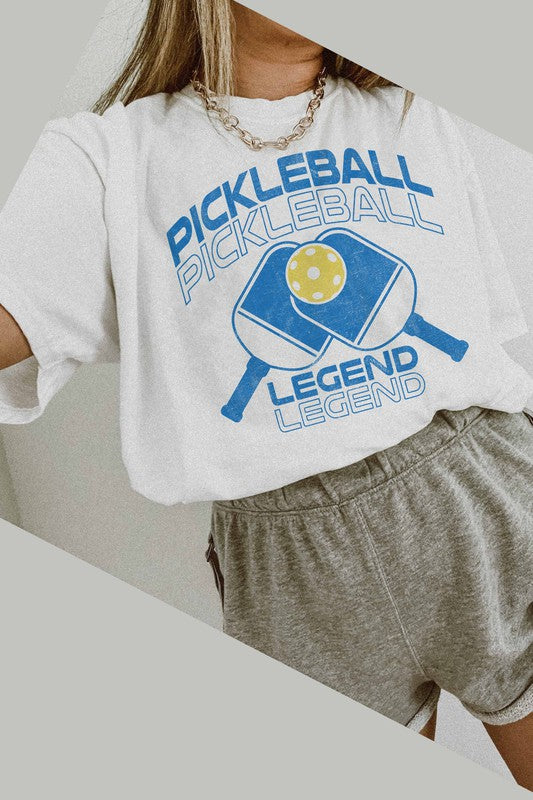 WKNDER Pickleball Legend Graphic Tee - White Clothing - Tops - Shirts - SS Knits by WKNDER | Grace the Boutique