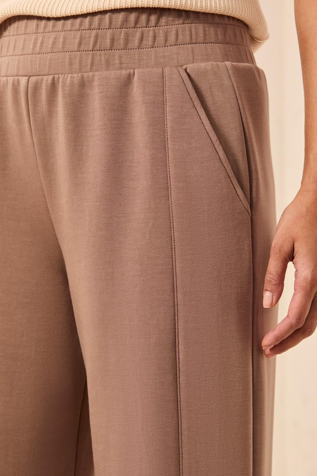 Tribal Techno Lux Wide Leg Pant - Fossil