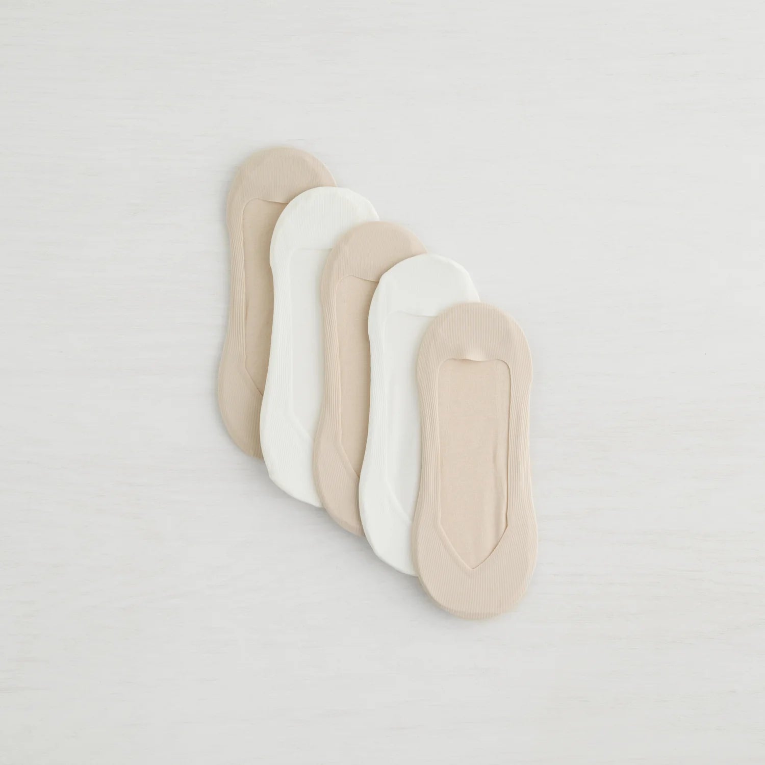 Lemon 5 Pack Laser Liner Sock - White Nude