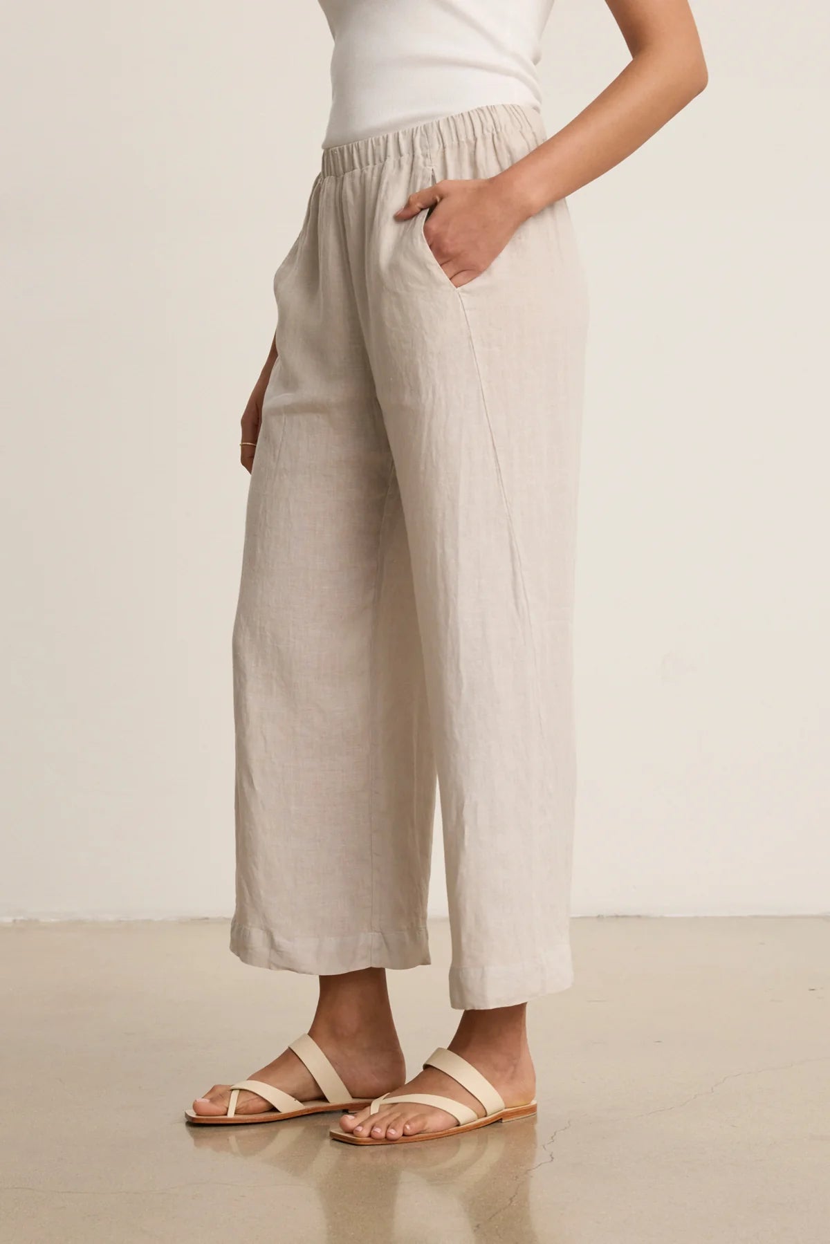 Velvet Lola Linen Pant - Cobble