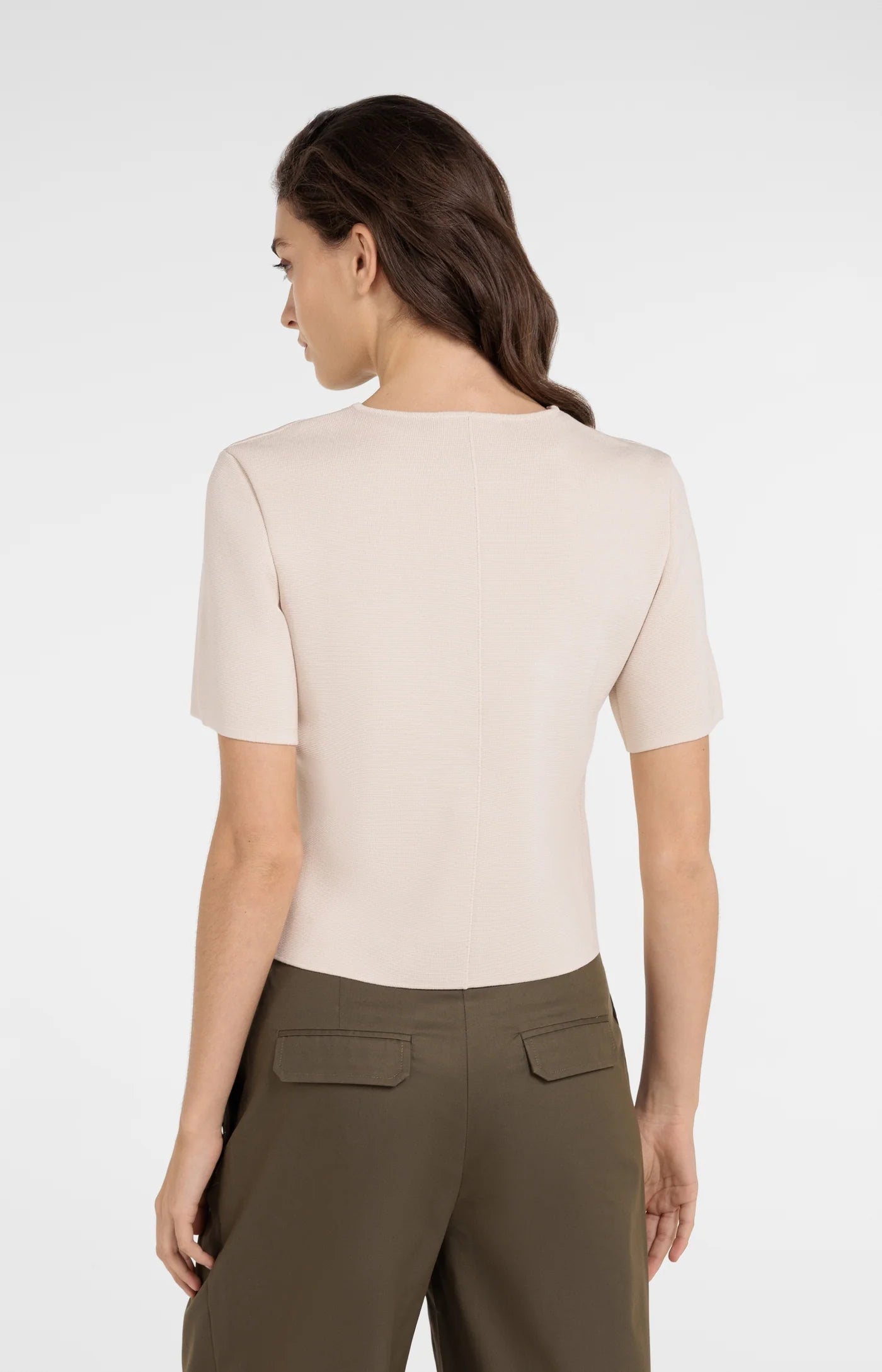 Yaya Asymmetrical SS Cardi - Creme