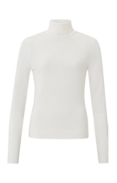 Yaya Basic Turtleneck - Wool White Clothing - Tops - Sweaters - Pullovers - Fine Gauge Pullovers by Yaya | Grace the Boutique