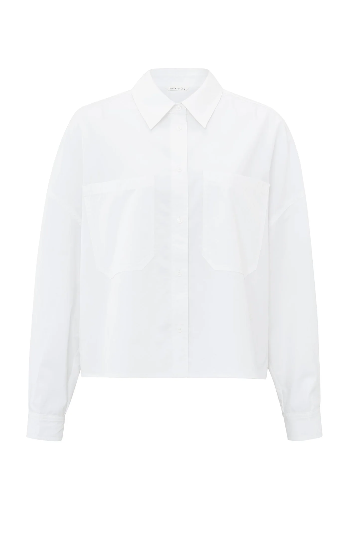 Yaya Batwing Cropped Blouse- Pure White Clothing - Tops - Shirts - Blouses - Blouses Mid Price by Yaya | Grace the Boutique