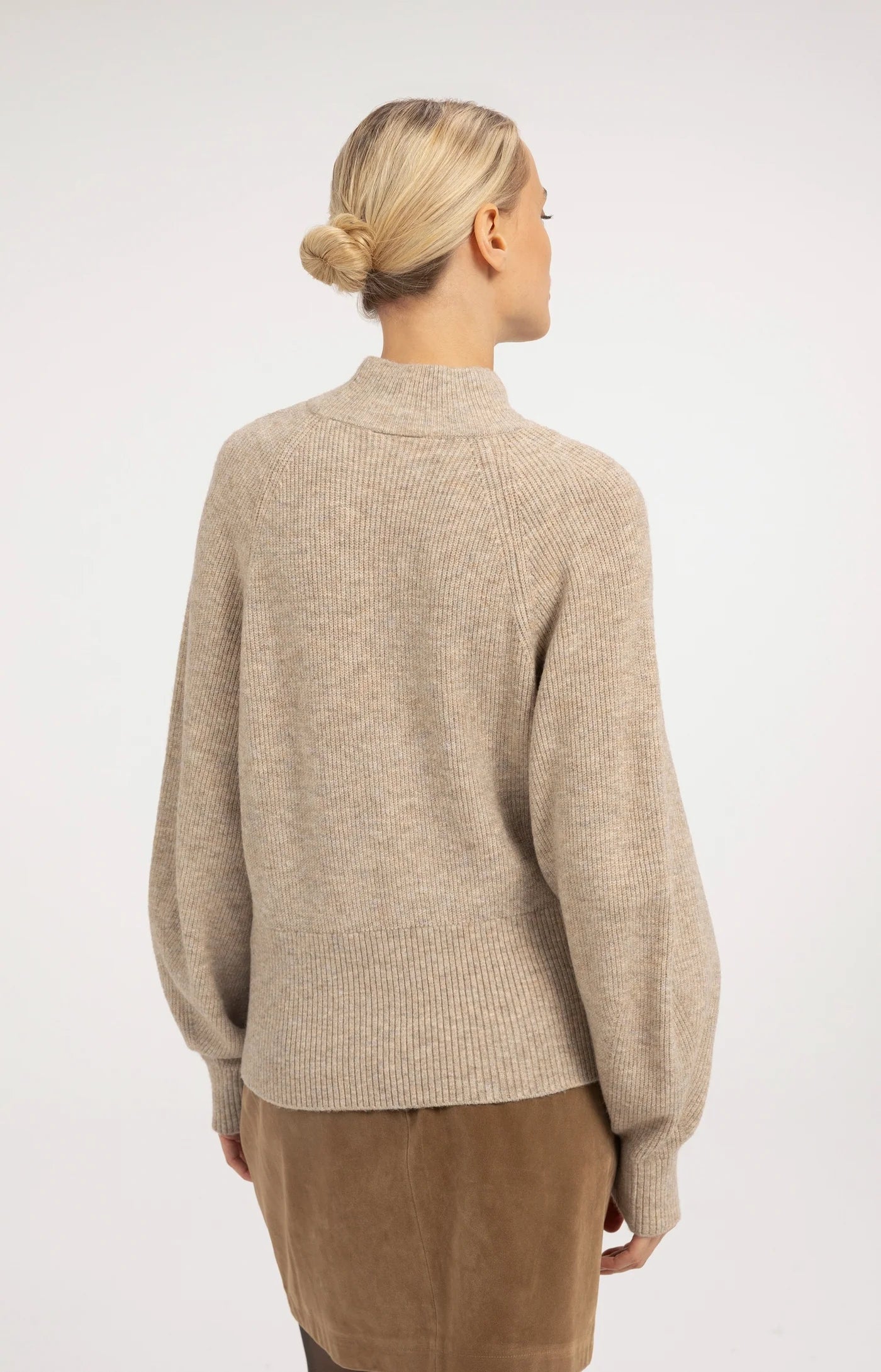 Yaya Batwing Sweater - Light Beige