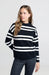 Yaya Block Stripe Sweater - Black Dessin Clothing - Tops - Sweaters - Pullovers by Yaya | Grace the Boutique