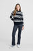 Yaya Block Stripe Sweater - Black Dessin Clothing - Tops - Sweaters - Pullovers by Yaya | Grace the Boutique