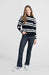 Yaya Block Stripe Sweater - Black Dessin Clothing - Tops - Sweaters - Pullovers by Yaya | Grace the Boutique