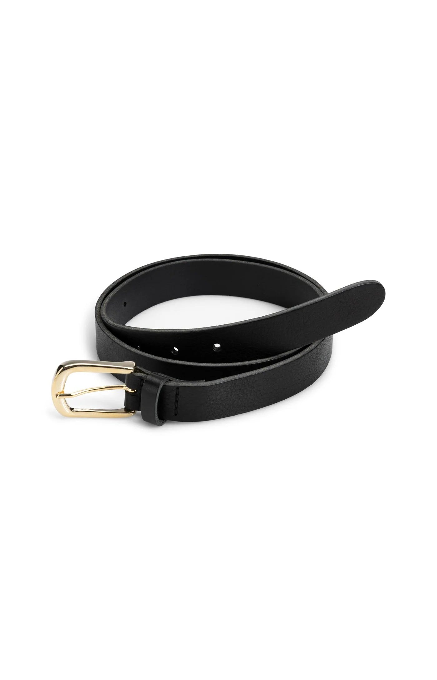 Yaya Classic Leather Belt - Black
