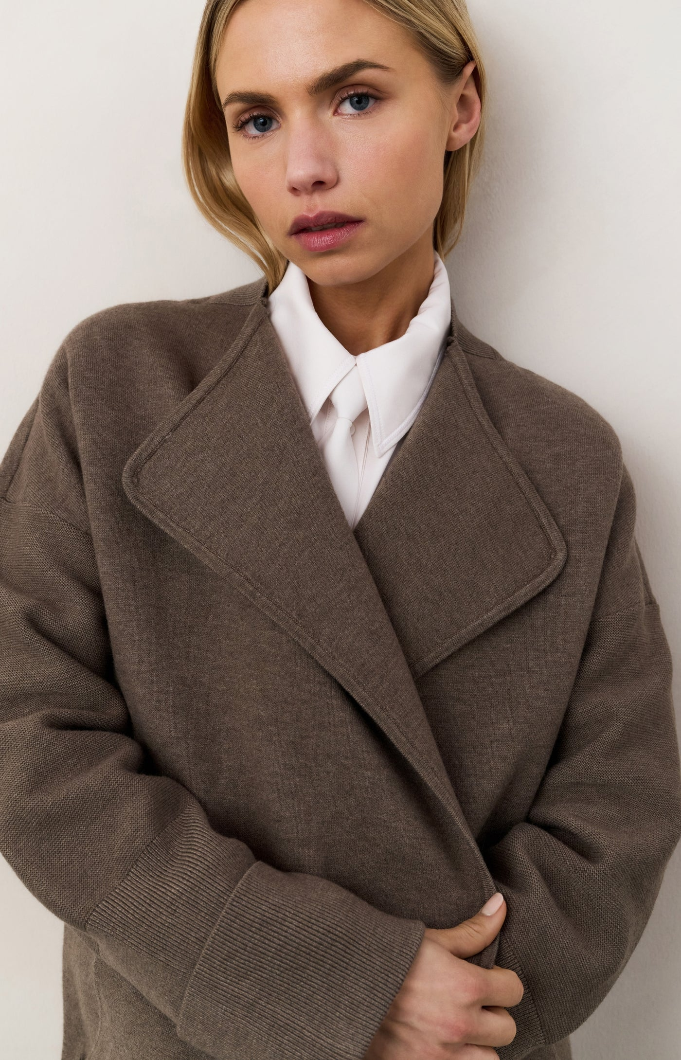 Yaya Coatigan - Brown Melange