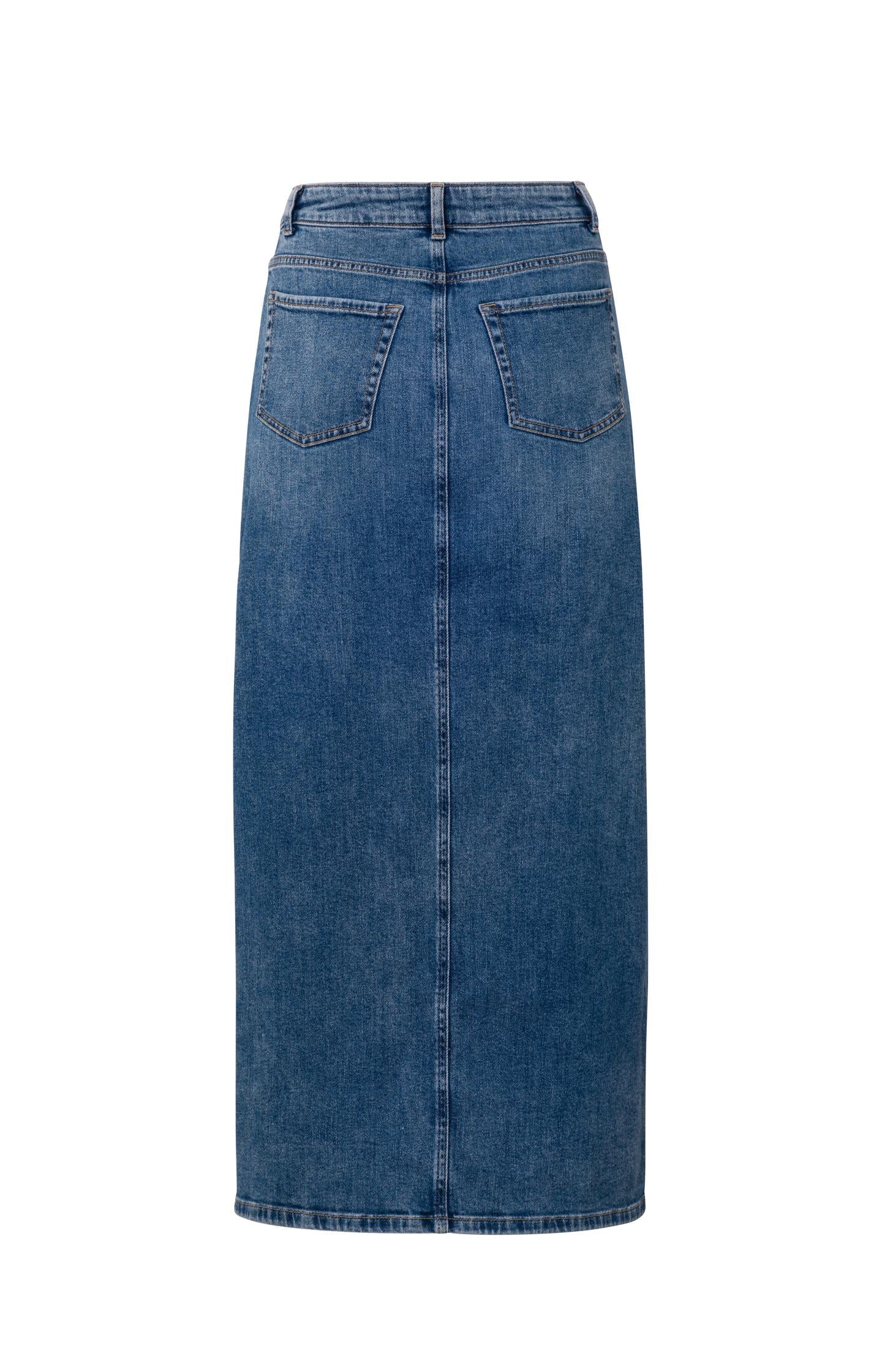 Yaya Denim Maxi Skirt - Blue Denim Clothing - Bottoms - Other Bottoms - Skirts by Yaya | Grace the Boutique