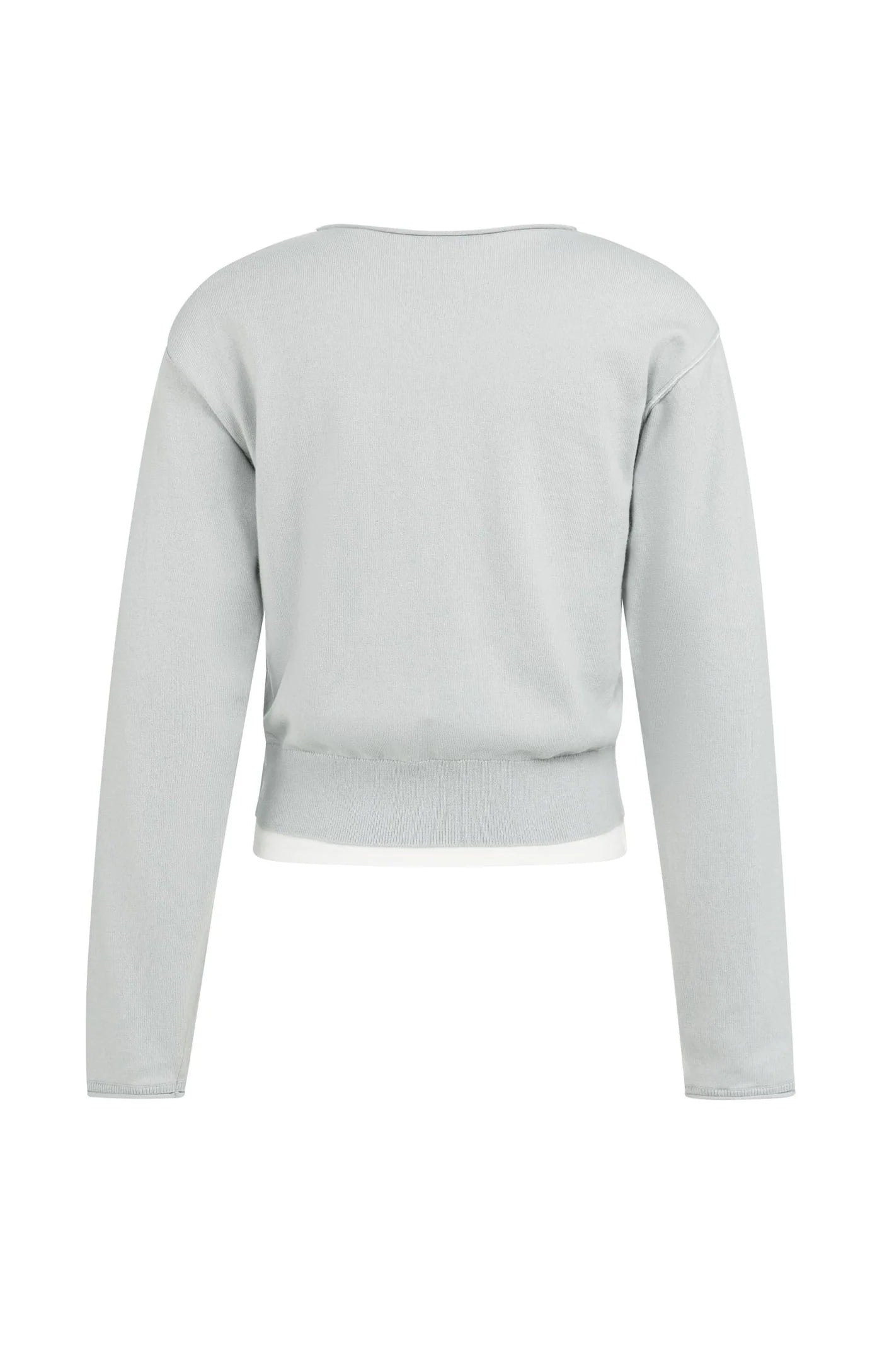Yaya Double Layer Sweater - Vapor Blue Grey