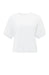 Yaya Elastic Puff Sleeve Tee - Pure White Clothing - Tops - Shirts - SS Knits by Yaya | Grace the Boutique
