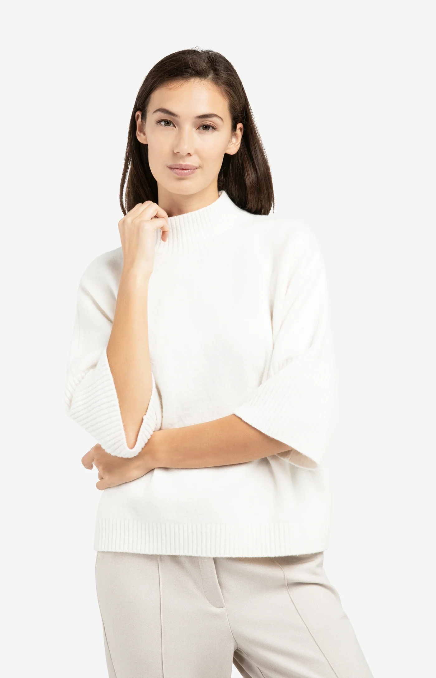 Yaya Half Sleeve Sweater - Snowfall