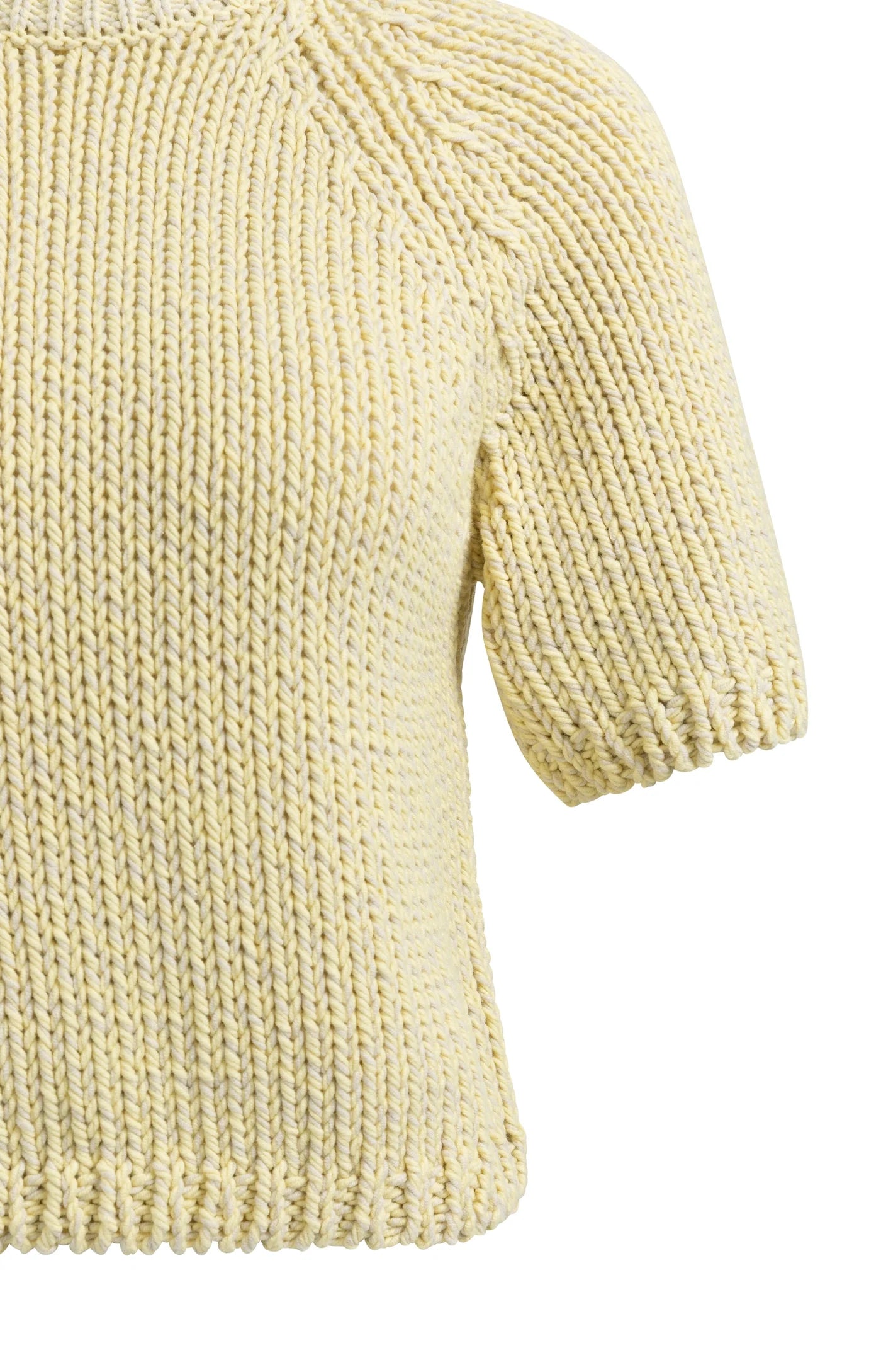 Yaya Half Sleeve Yarn Sweater - Yellow
