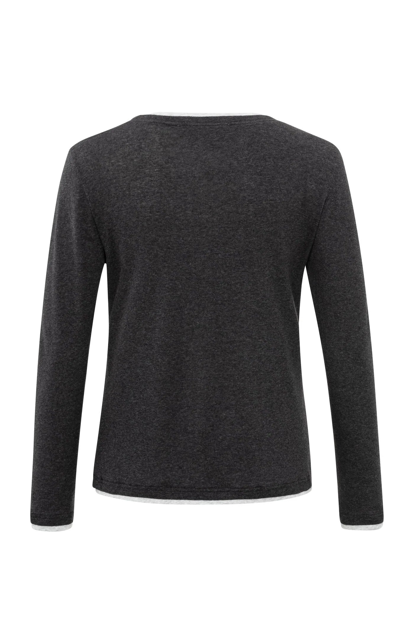 Yaya Kaia Long Sleeve - Anthracite Melange Clothing - Tops - Sweaters - Pullovers by Yaya | Grace the Boutique