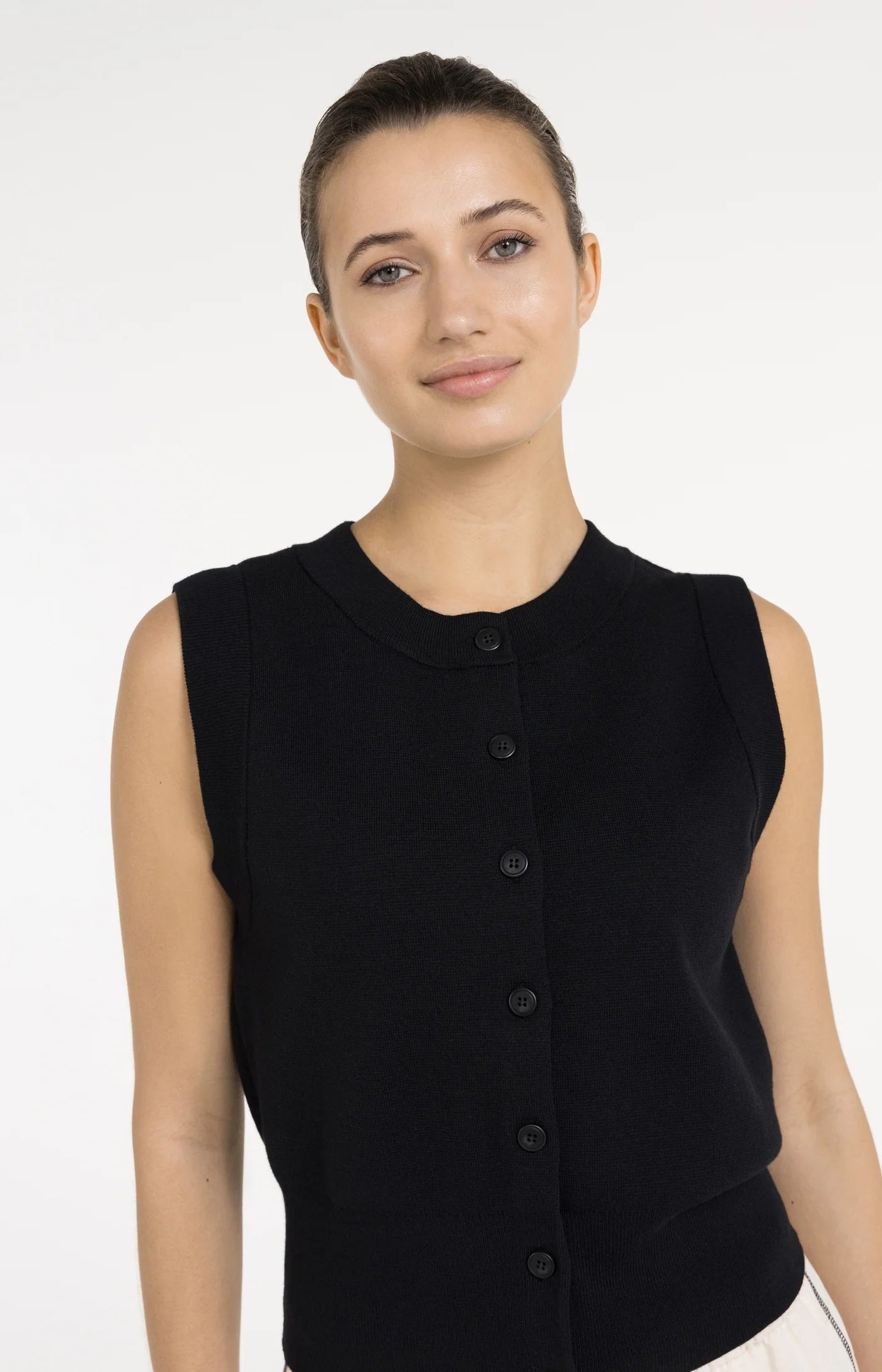 Yaya Knit Vest - Black