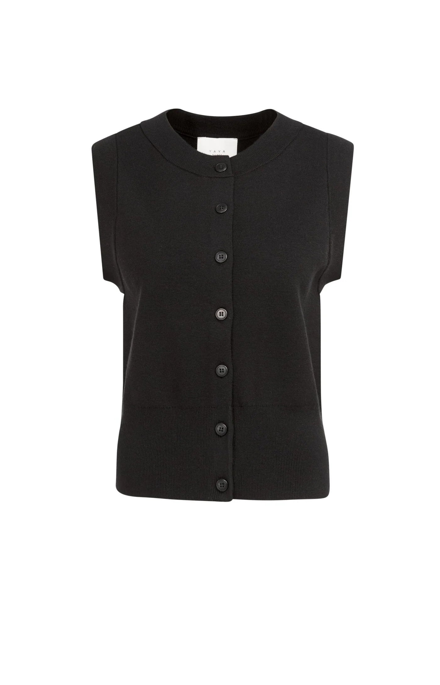 Yaya Knit Vest - Black