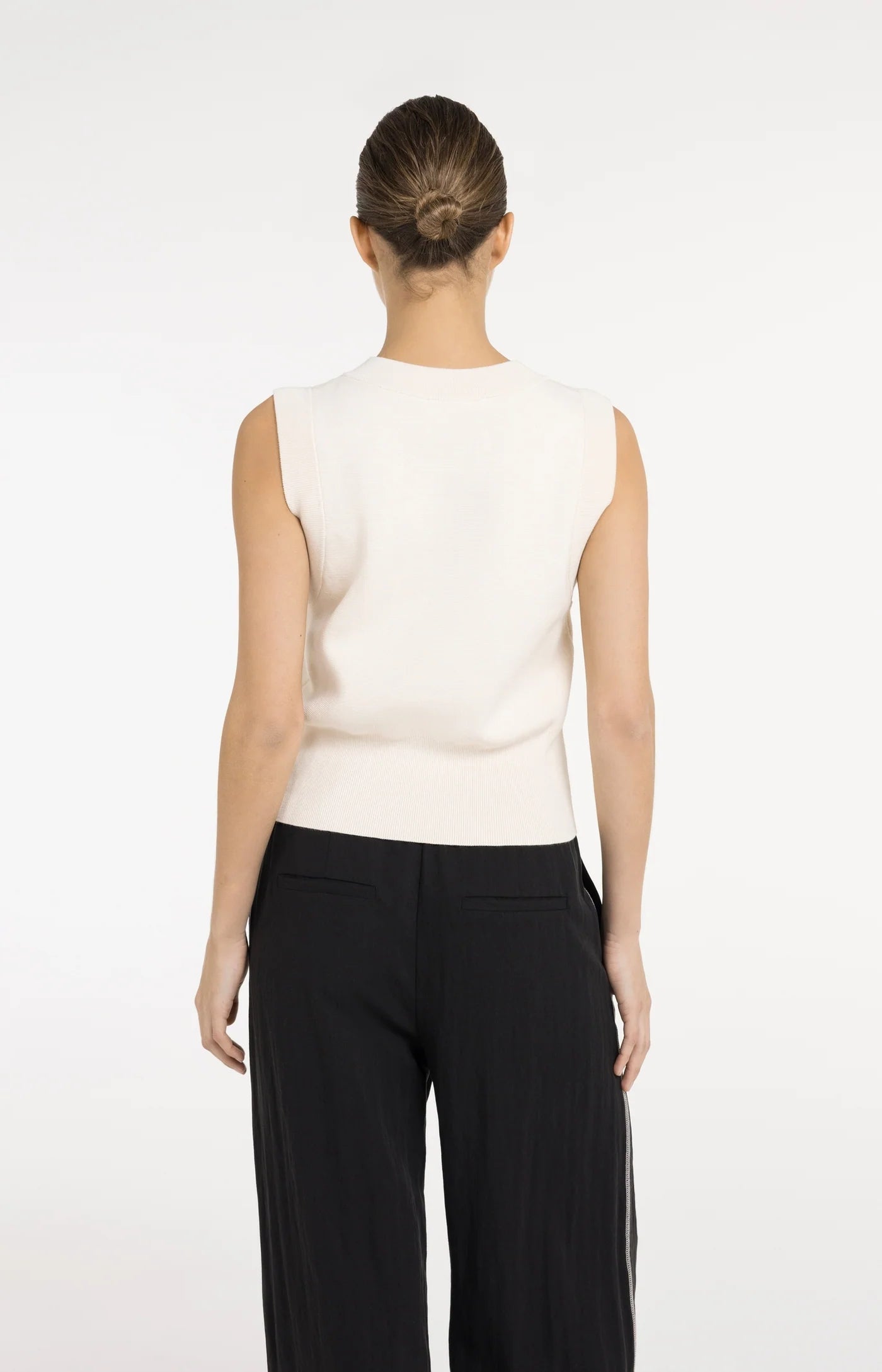 Yaya Knit Vest - Creme