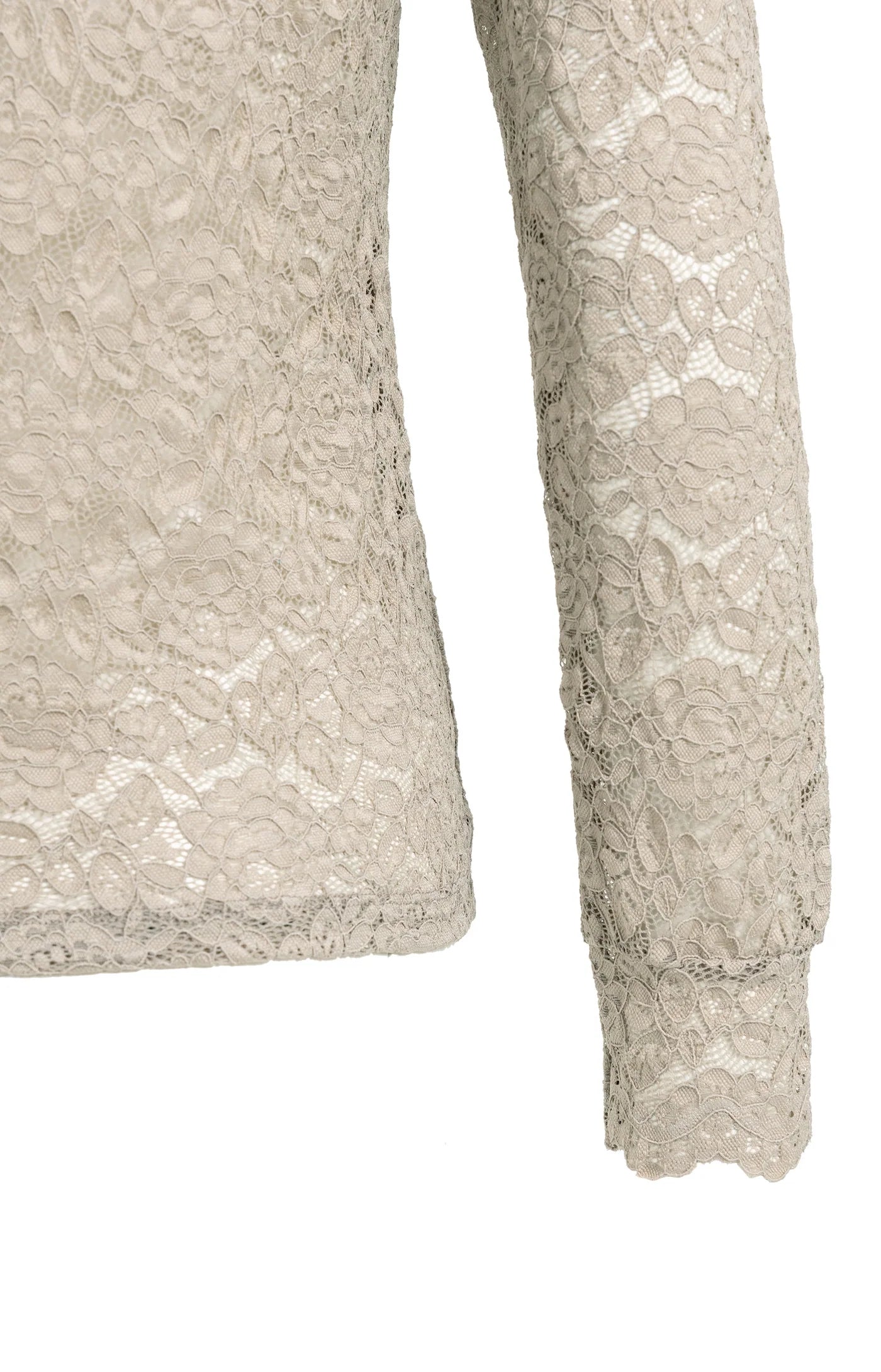 Yaya Lace Top - Cashmere Grey