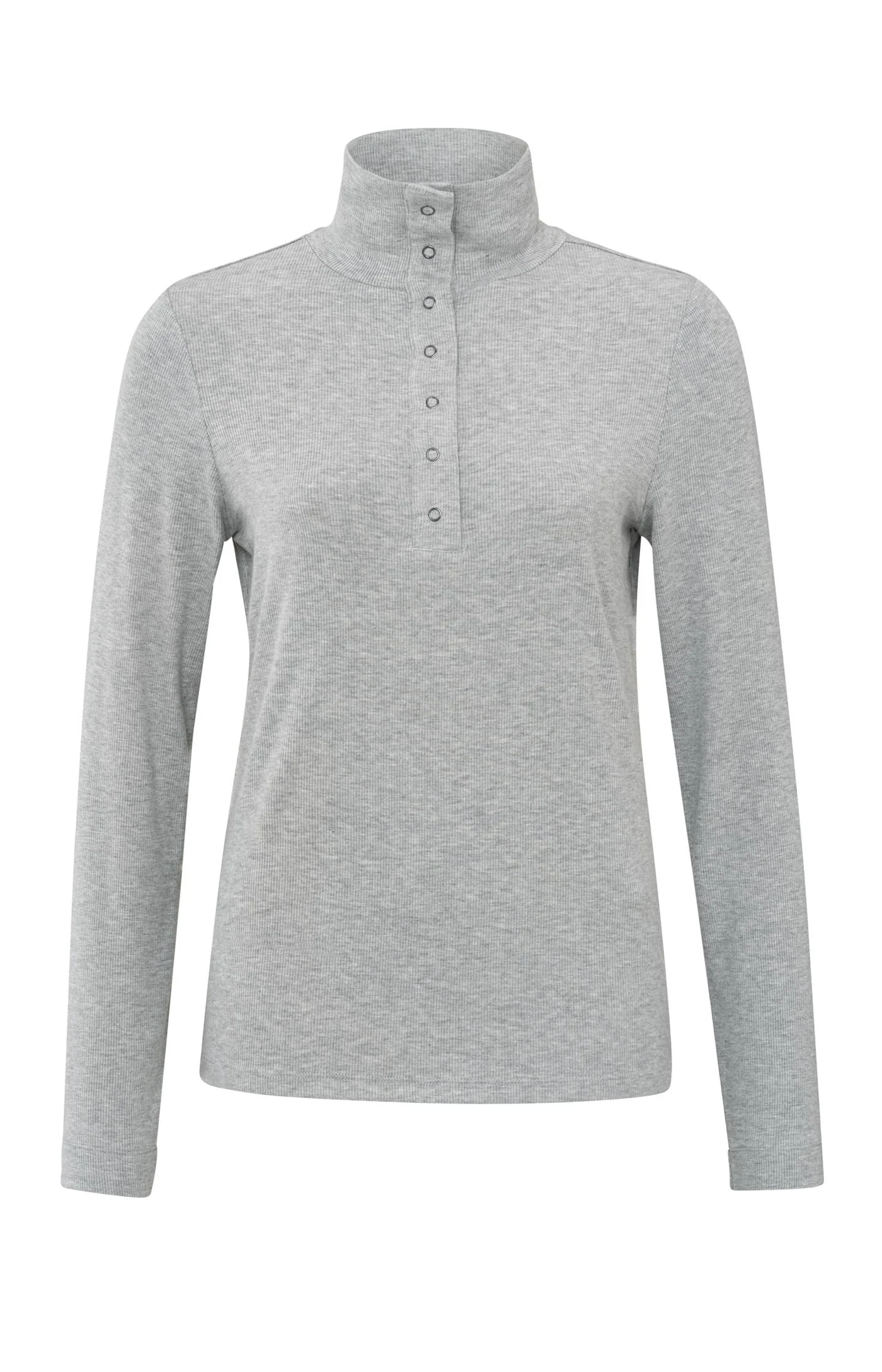 Yaya Mila Top - Medium Grey Melange Clothing - Tops - Shirts - LS Knits by Yaya | Grace the Boutique