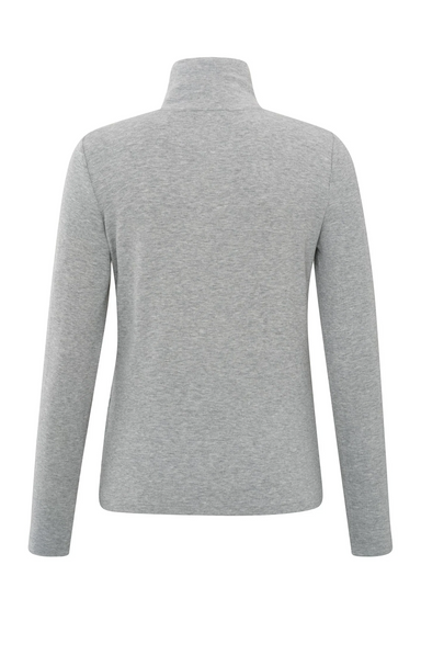 Yaya Mila Top - Medium Grey Melange Clothing - Tops - Shirts - LS Knits by Yaya | Grace the Boutique