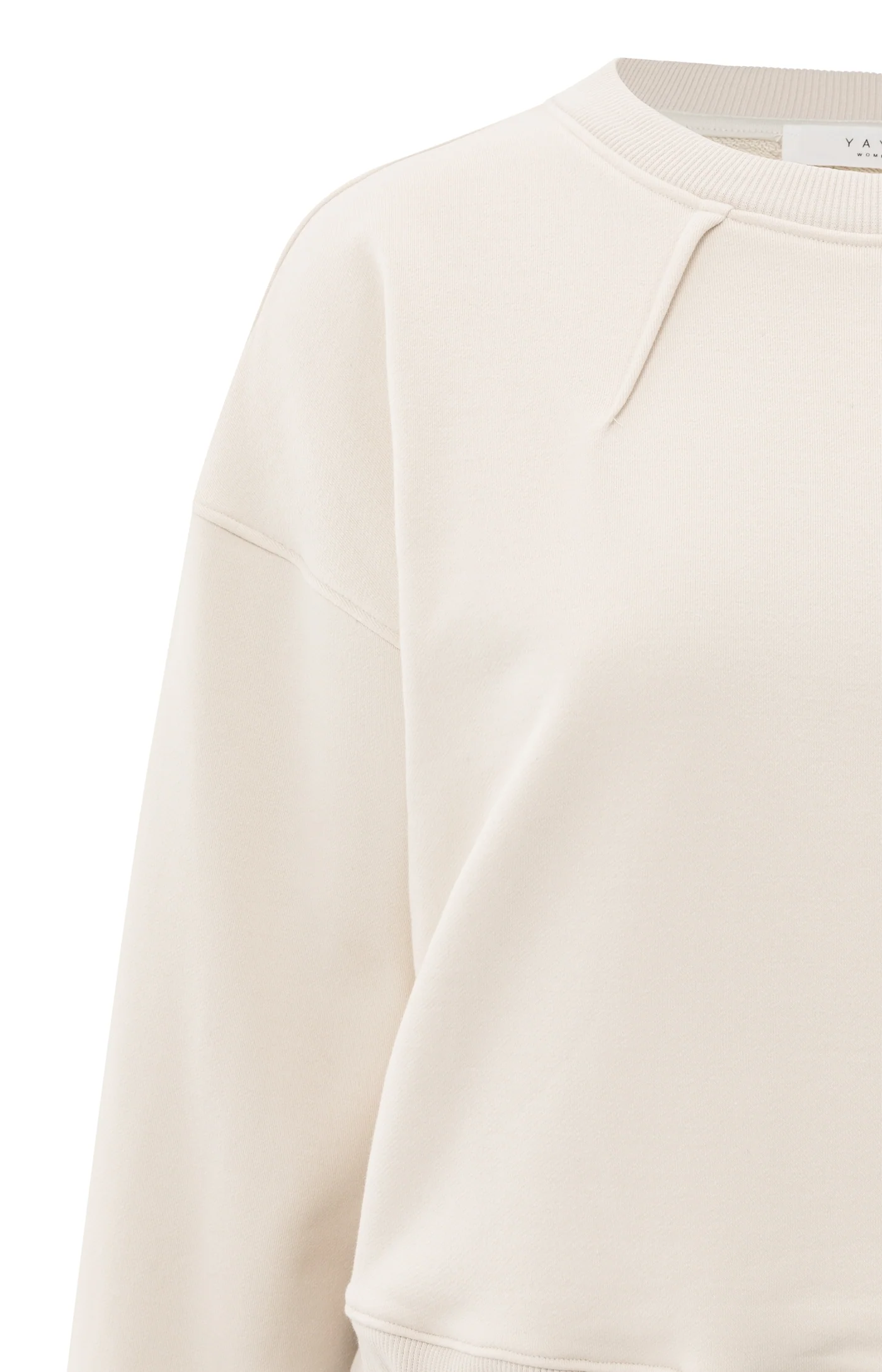 Yaya Pleat Detail Sweatshirt - Chalk White