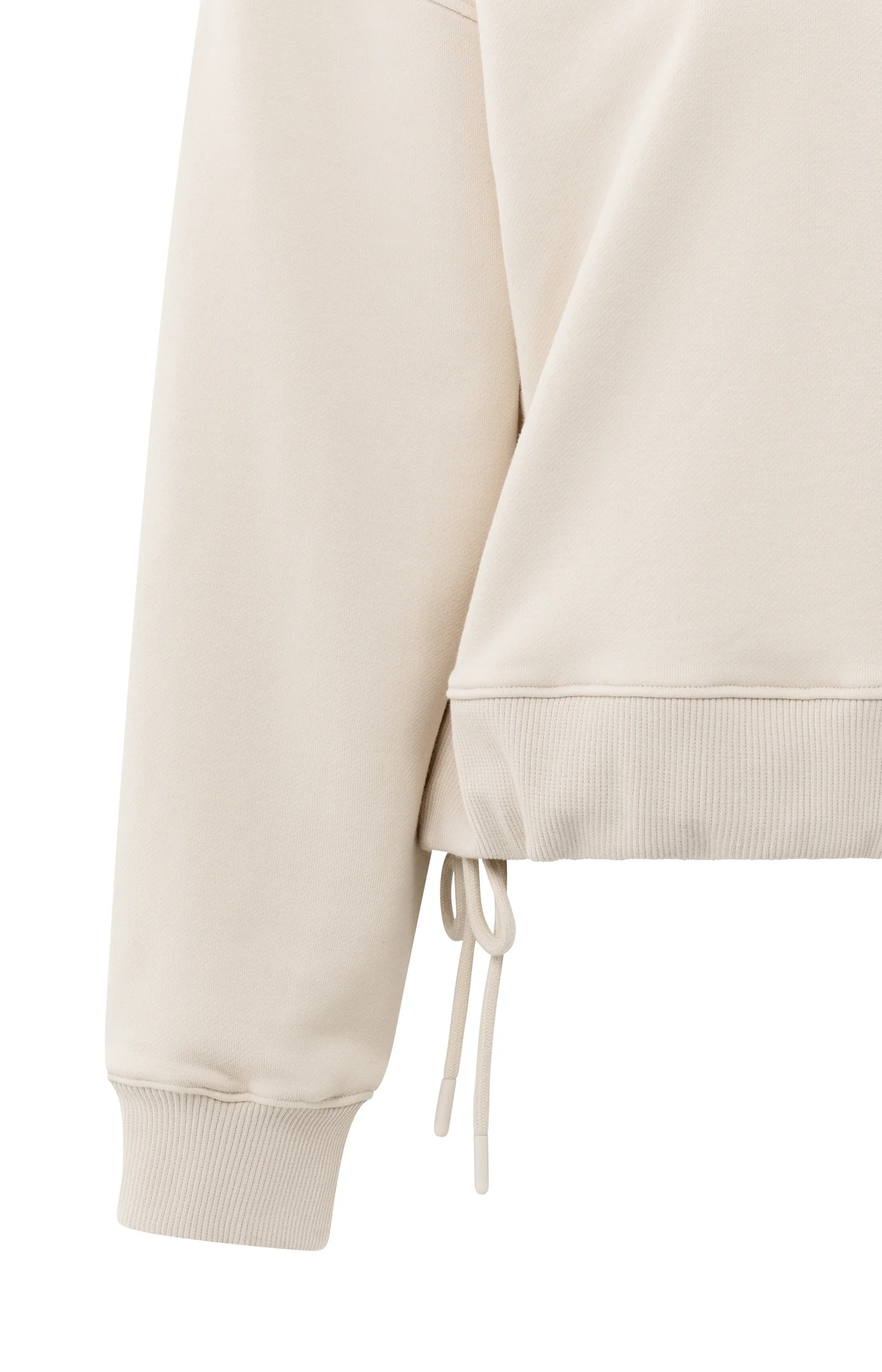 Yaya Pleat Detail Sweatshirt - Chalk White