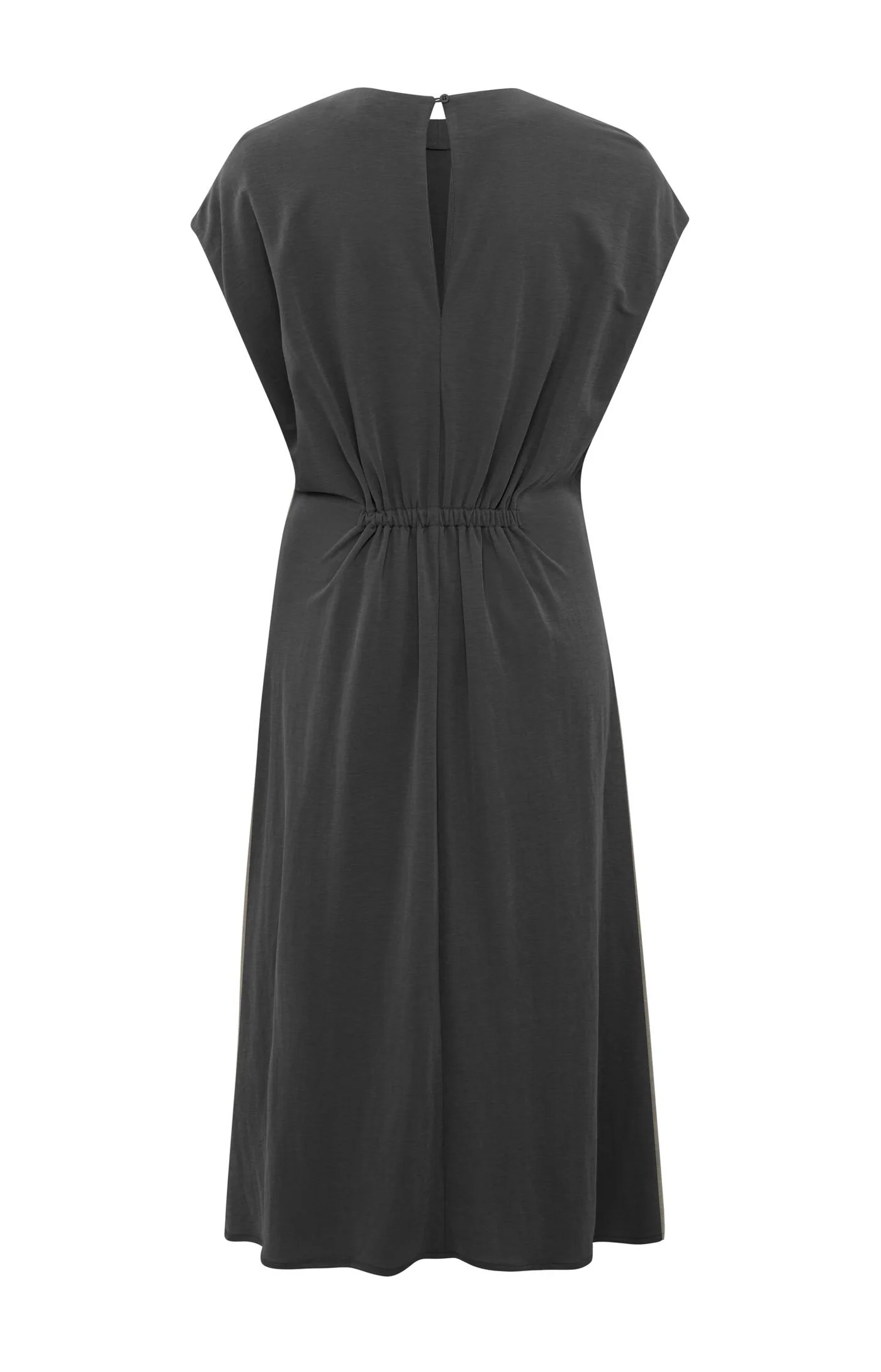 Yaya Pleated Modal Dress - Anthracite M Clothing - Dresses + Jumpsuits - Dresses - Long Dresses by Yaya | Grace the Boutique