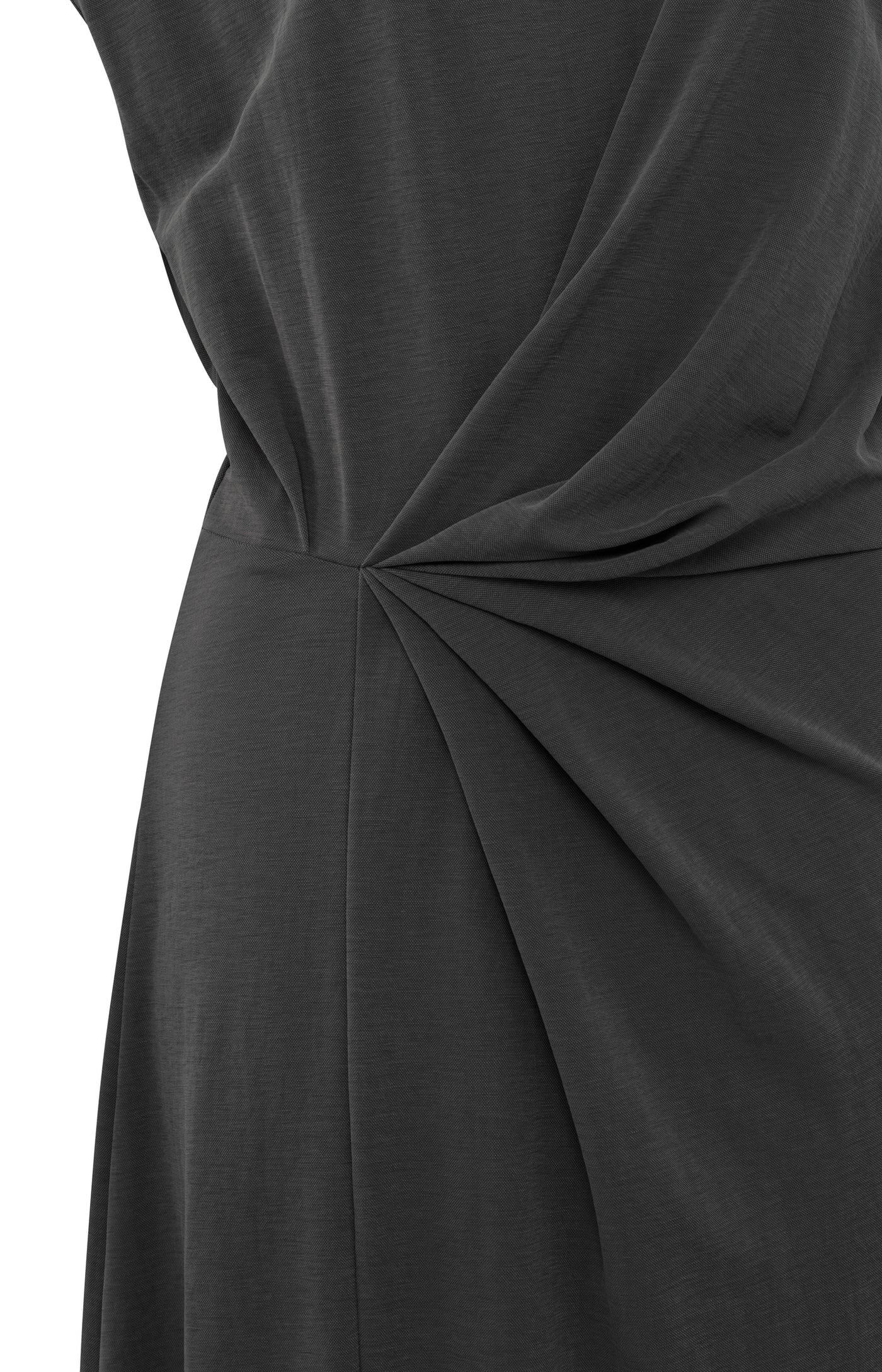 Yaya Pleated Modal Dress - Anthracite M Clothing - Dresses + Jumpsuits - Dresses - Long Dresses by Yaya | Grace the Boutique