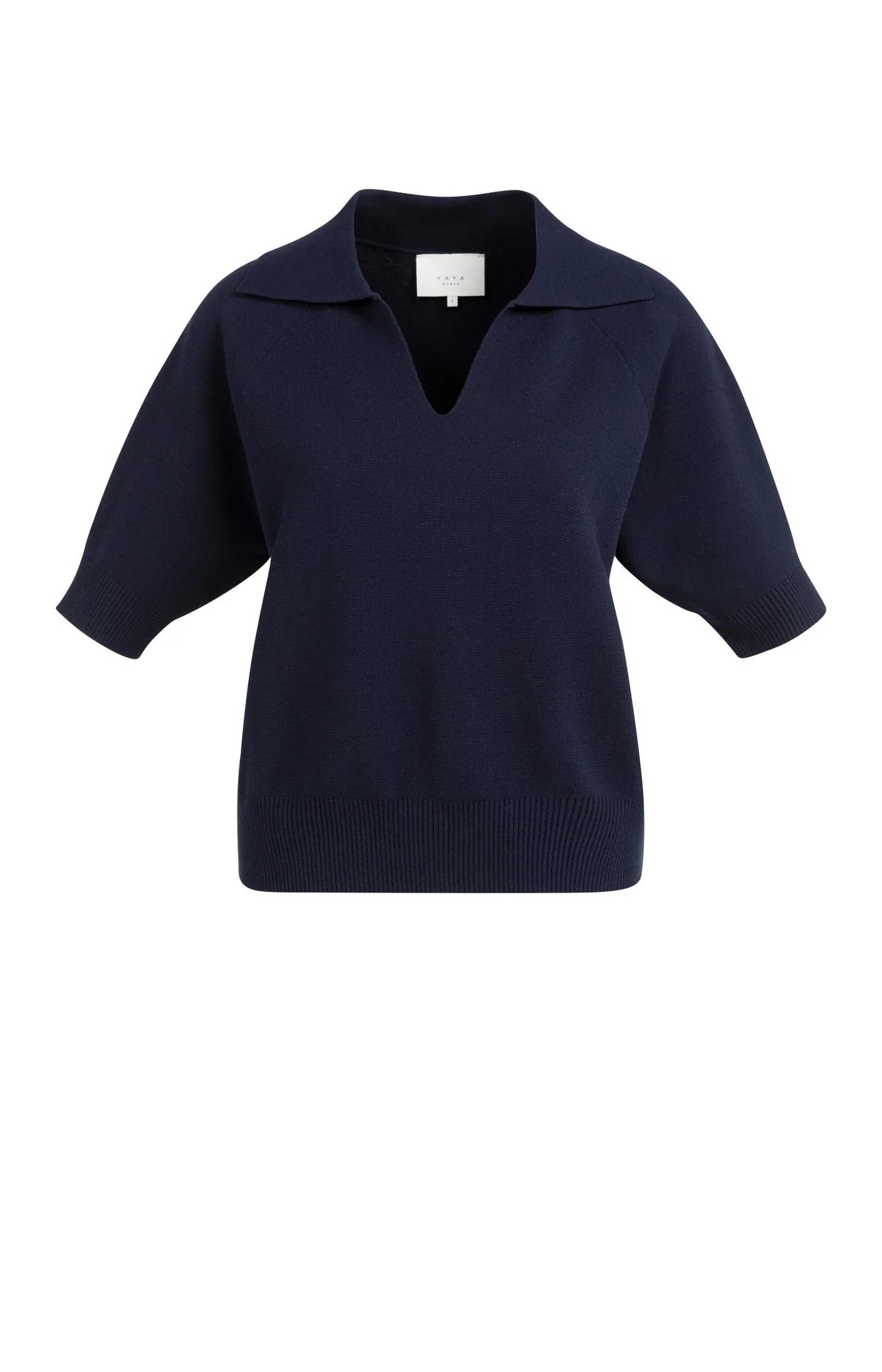 Yaya Polo Sweater - Navy