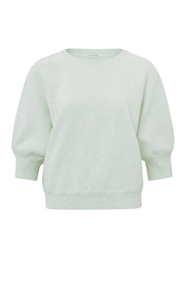 Yaya Raglan Sleeve Sweater - Mint Green Clothing - Tops - Sweaters - Pullovers - Fine Gauge Pullovers by Yaya | Grace the Boutique