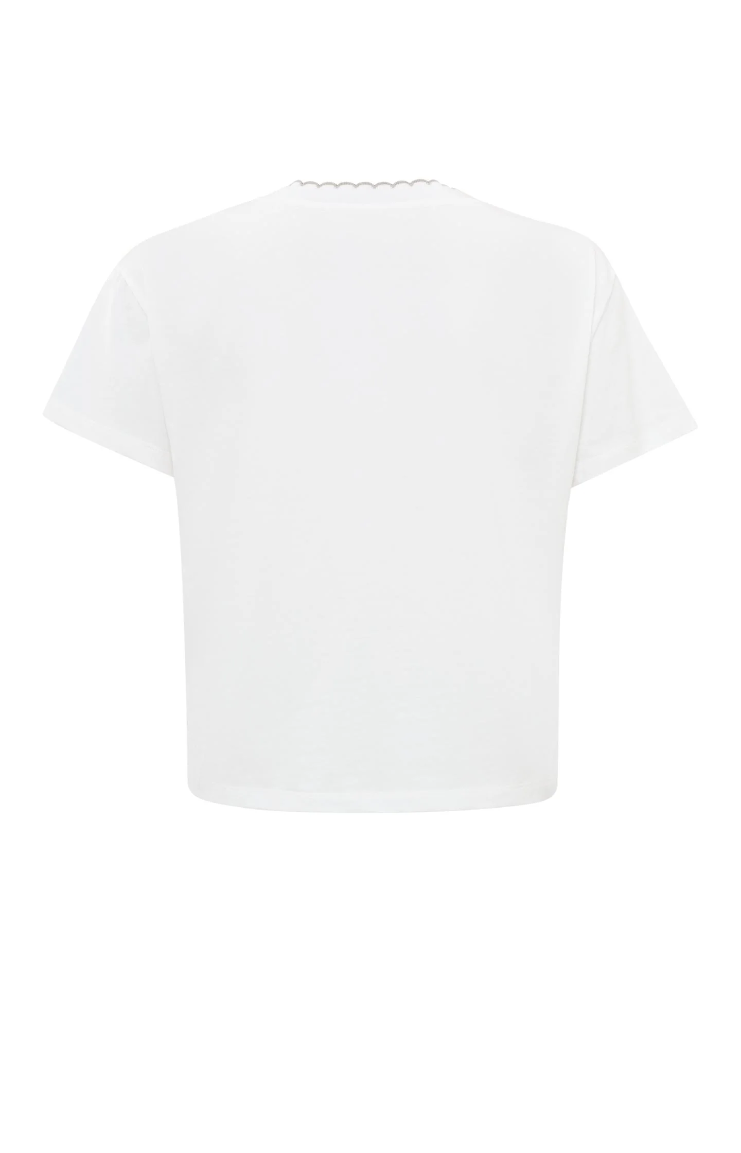 Yaya Rib Neckline Tee - Pure White Clothing - Tops - Shirts - SS Knits by Yaya | Grace the Boutique