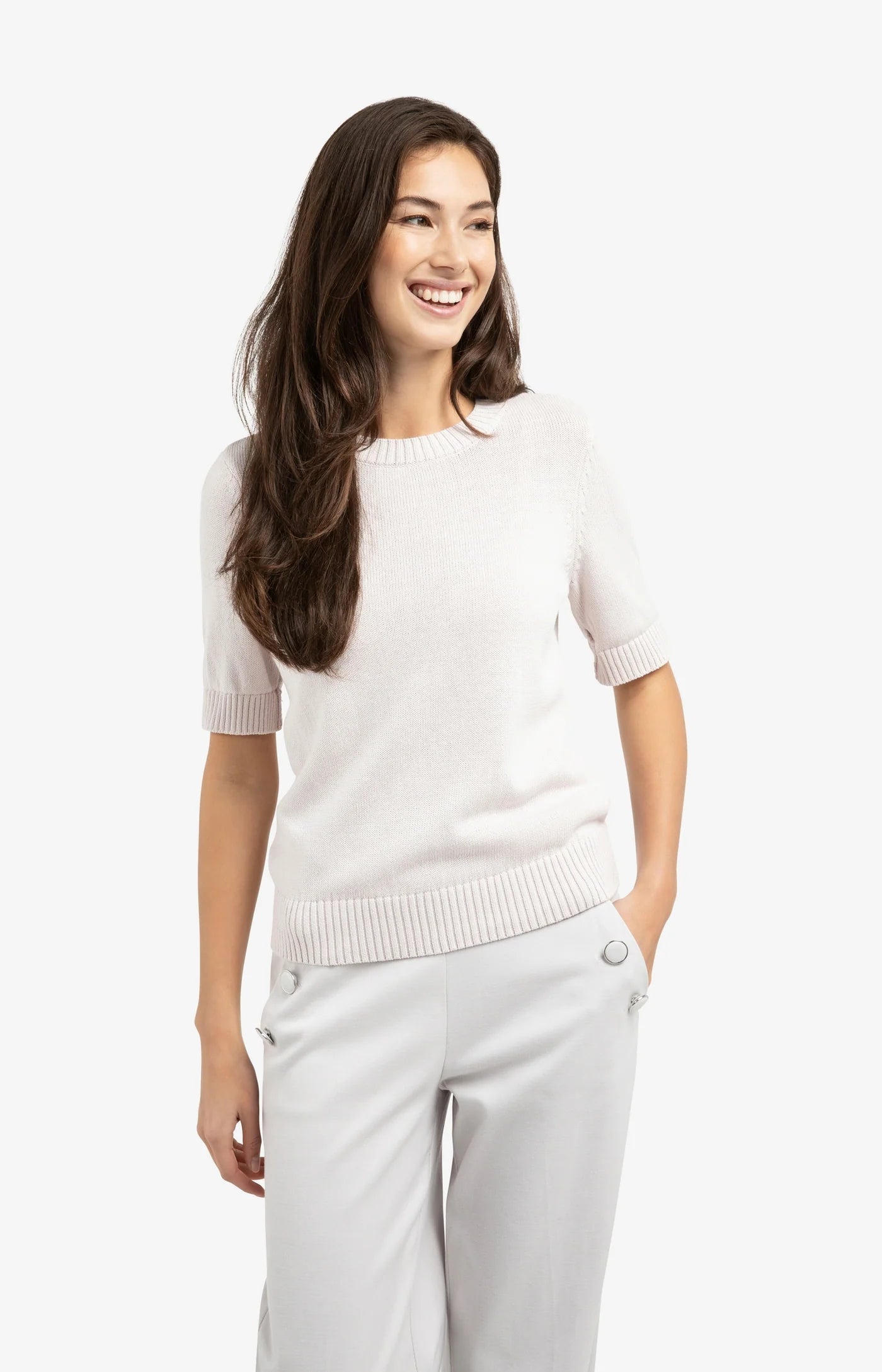 Yaya Roll Sleeve Sweater - Lilac