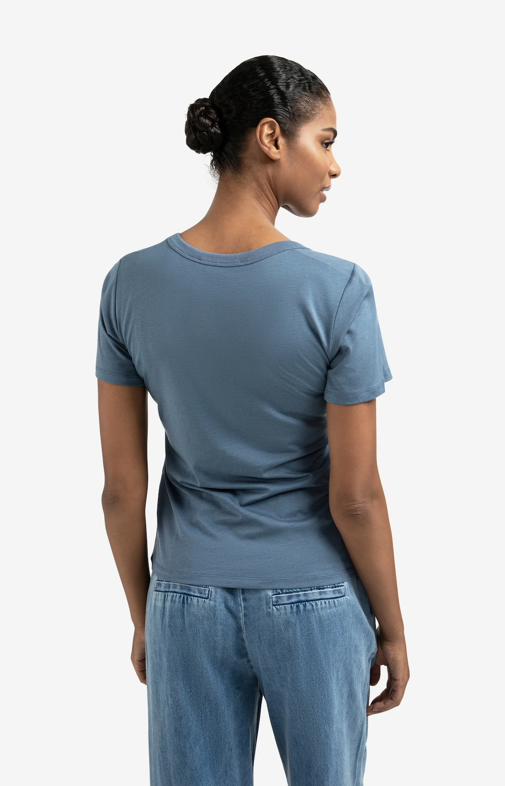 Yaya Round Neck SS Tee - China Blue