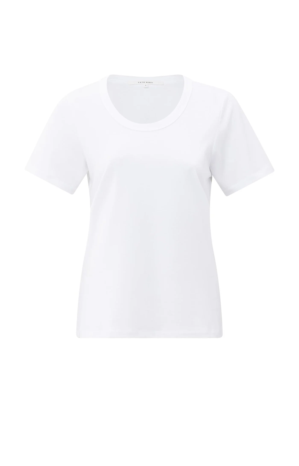 Yaya Round Neck SS Tee - Pure White