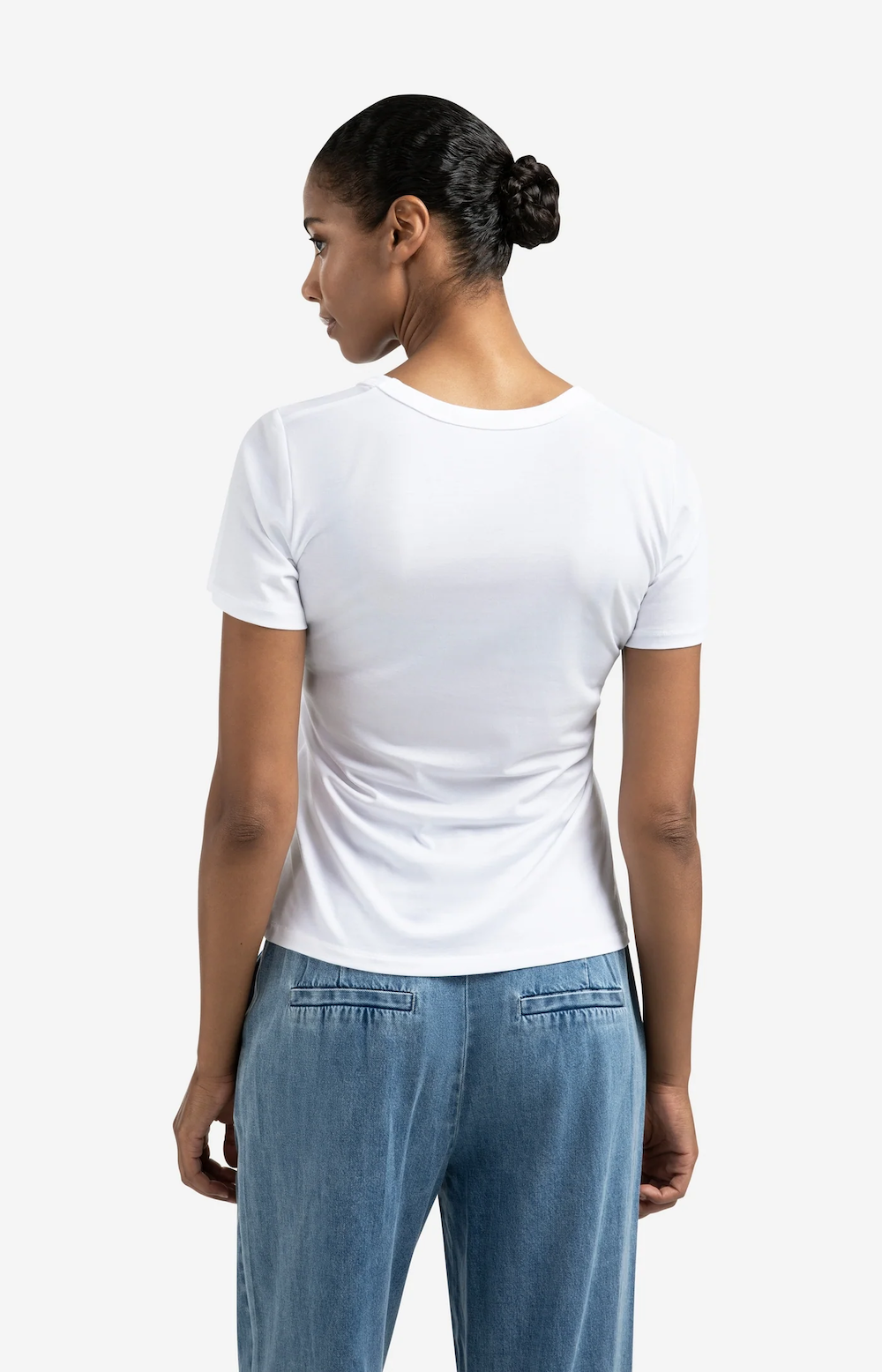 Yaya Round Neck SS Tee - Pure White