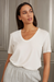 Yaya Round Neck Tee - Blanc de Blanc Clothing - Tops - Shirts - SS Knits by Yaya | Grace the Boutique