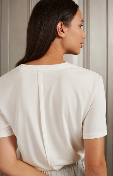 Yaya Round Neck Tee - Blanc de Blanc Clothing - Tops - Shirts - SS Knits by Yaya | Grace the Boutique