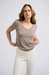 Yaya Round Neck Tee - Pebble Grey Clothing - Tops - Shirts - SS Knits by Yaya | Grace the Boutique