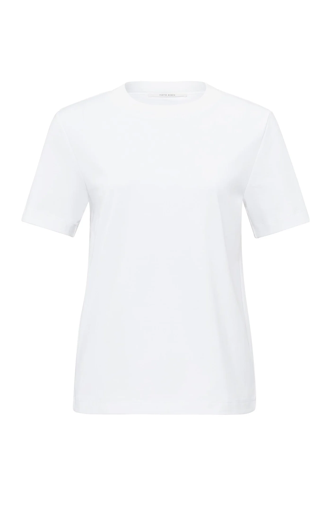 Yaya Round Neck Tee - Pure White Clothing - Tops - Shirts - SS Knits by Yaya | Grace the Boutique