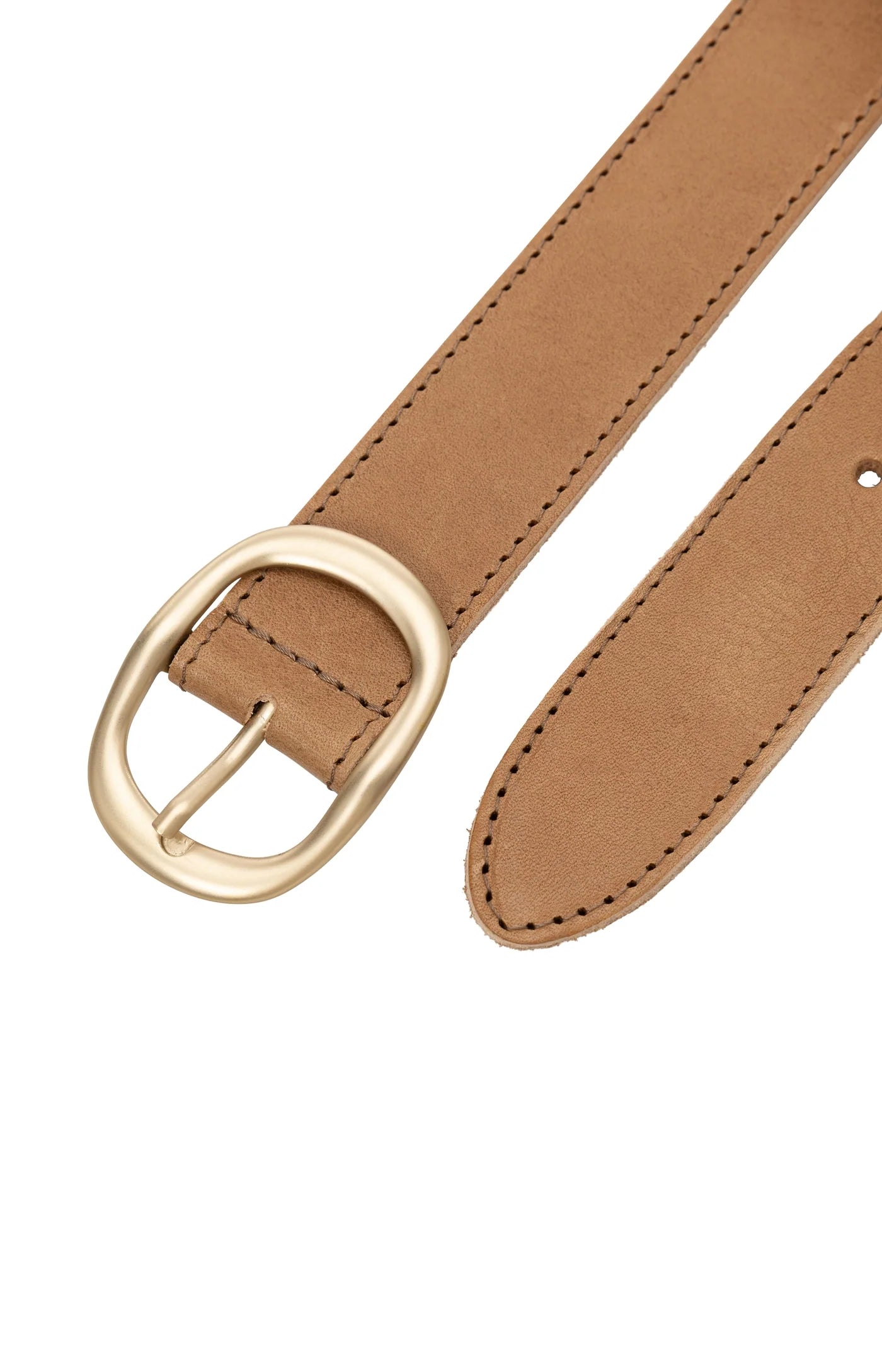 Yaya Rounded Rectangle Belt - Otter Brown