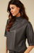 Yaya Short Sleeve Top - Pinstripe Grey Clothing - Tops - Shirts - SS Knits by Yaya | Grace the Boutique