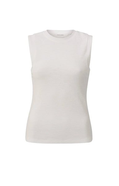Yaya Singlet - Off-White Clothing - Tops - Shirts - Sleeveless Knits by Yaya | Grace the Boutique