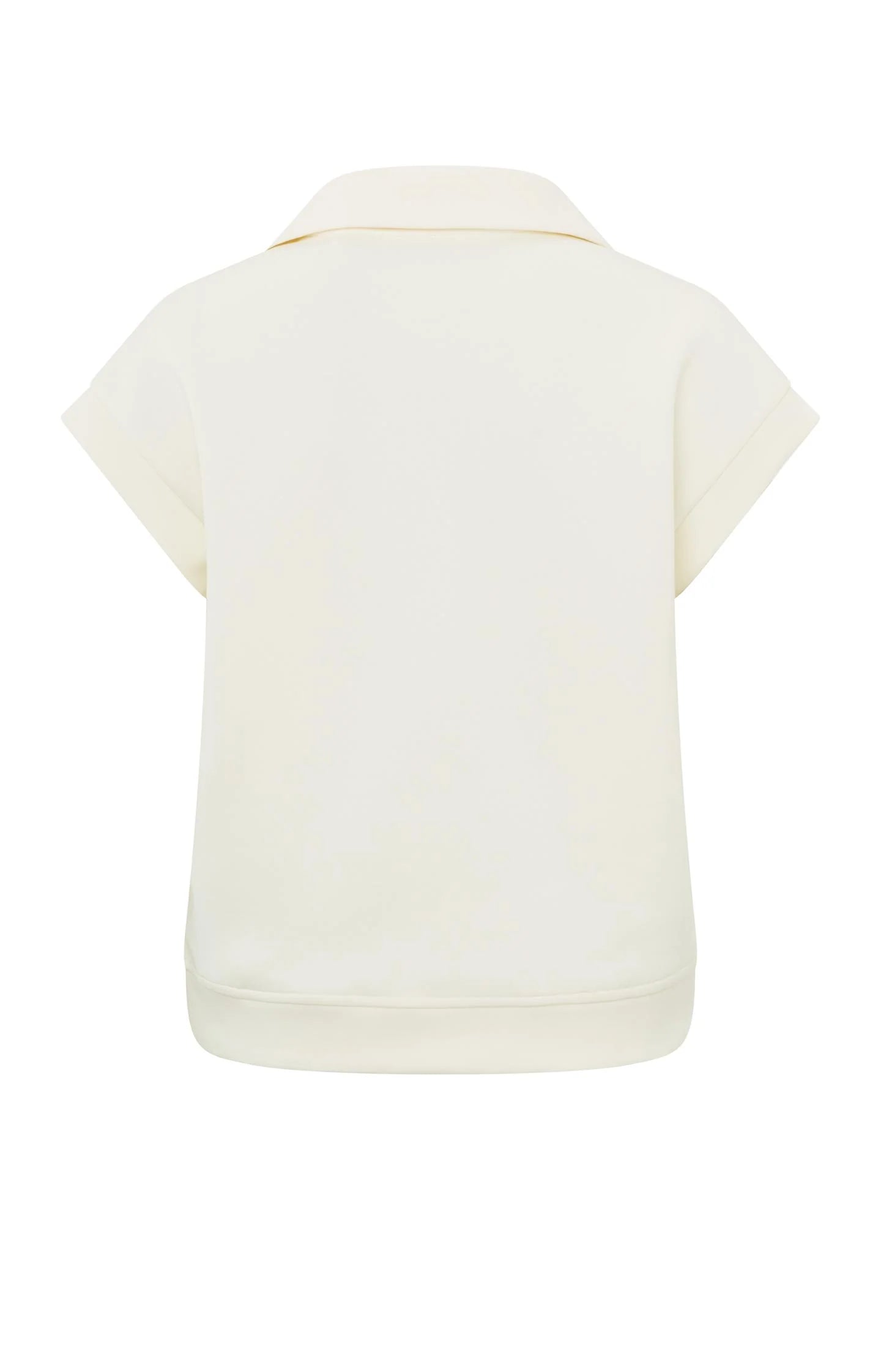 Yaya Sleeveless Polo - Ivory Clothing - Tops - Shirts - SS Knits by Yaya | Grace the Boutique