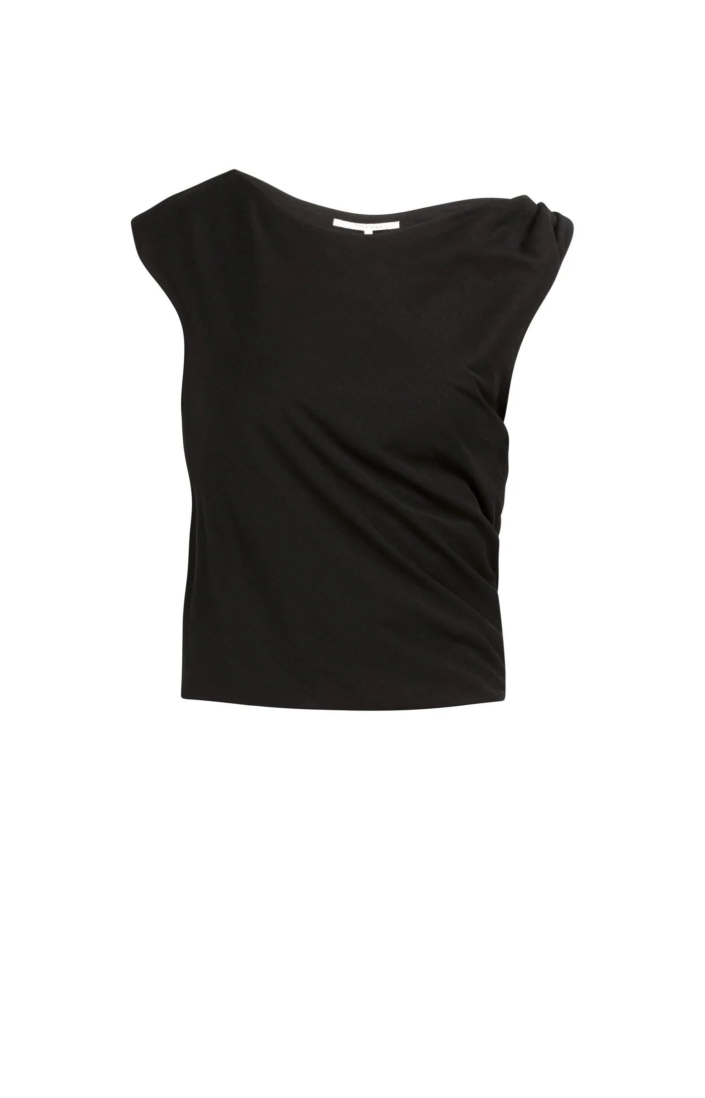 Yaya Sleeveless Twist Sleeve Top - Black