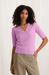 Yaya SS V-Neck - Pink Clothing - Tops - Shirts - SS Knits by Yaya | Grace the Boutique